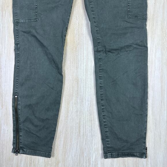Madewell Army Green Cargo Skinny Ankle Utility Fatigue Pants Zip Pockets 30 - Picture 3 of 16